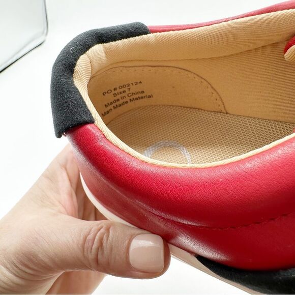 Journee Collection‎ Womens Red Abrina Tru Comfort Foam Slip On Sneakers Sz 7 - Picture 8 of 13